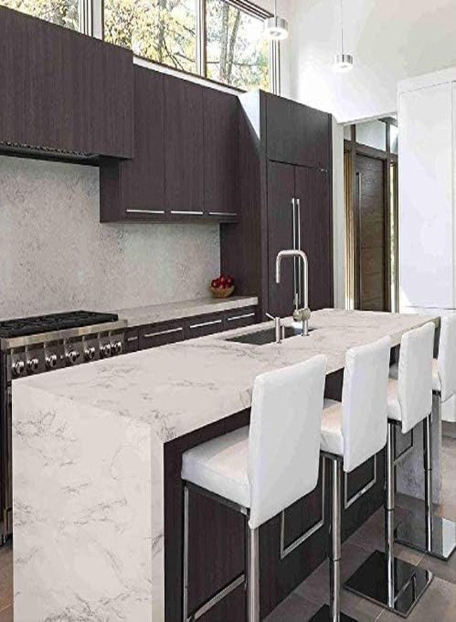 LIVECOOL Drawer and Shelf Liner, Kitchen Cabinet Liners Non-Adhesive Thick Waterproof Washable Mats Protect Dresser Shelves Cupboard Bathroom Cabinets, White Marble, (Matt Marble, 24 X 200 Inch) - Image 3